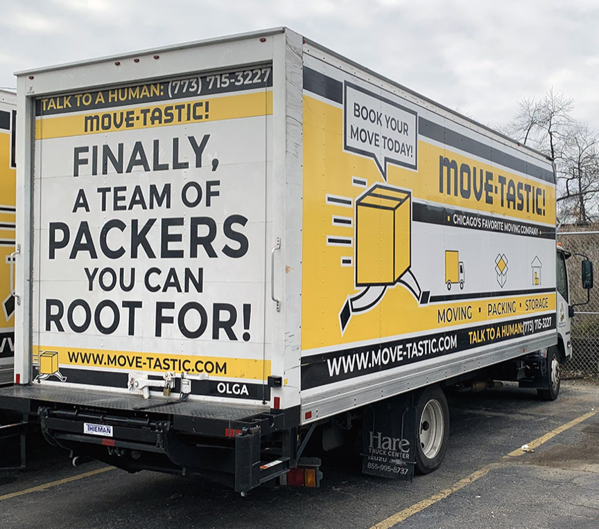 Moving truck ready for packing fragile items